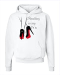 Merch "Strutting Into My 60s" White Unisex Sweatshirt
